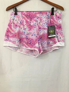 New Athletic Works Girl's Running Shorts Pink Paint Splatter sizes L+, XL+, XXL - Picture 1 of 3