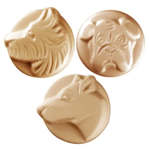 Dogs 3 Soap Mold - Bulldog, Terrier, Great Dane Soap Mold by Milky Way  - MW361 - Picture 1 of 1