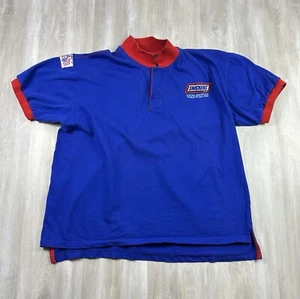 Vintage Sneakers Promo World Cup USA 1994 Fits Large Boxy Blue Polo Shirt 90s - Picture 1 of 7