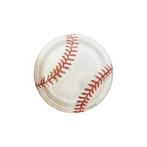 Fun Express Baseball Paper Dessert Plates - 8 Ct - Picture 1 of 1