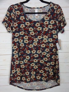 Top floral gris T clásico para mujer Lularoe talla XS NUEVO CON ETIQUETAS - Imagen 1 de 3