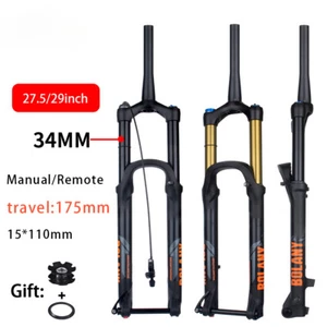 Horquilla de aire con suspensión delantera para bicicleta de montaña 175 mm impulso de viaje ajuste de rebote - Imagen 1 de 40