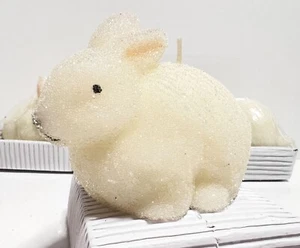 Set of 6 Easter Bunny Glitter Rabbit Candles Wax Decorative Adorable Lovely NEW - Picture 1 of 12