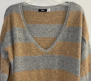 Suéter BDG M/L M L Mujer Gran Tamaño Cuello en V Rayas Acrílico Urbano Outfitters - Imagen 1 de 5
