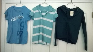 3 AEROPOSTALE PIECES WOMEN’S T-SHIRT (XL) CAP SLEEVE SHIRT (L) AND HOODIE (M) - Picture 1 of 12