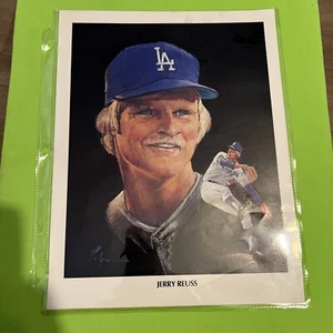 Los Angeles Dodgers 1982 8X10 color photo JERRY REUSS baseball UNOCAL 76 - Picture 1 of 2