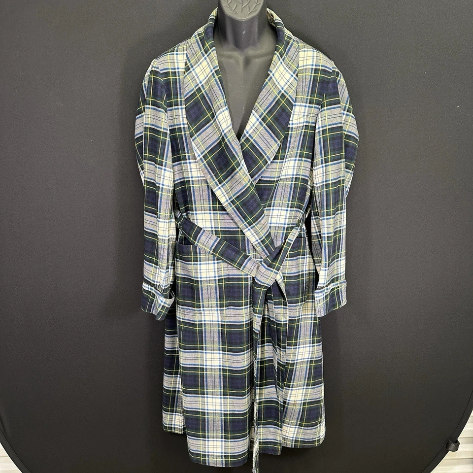 Bata de Importación Brooks Brothers Años 50-60 De Colección Para Hombres M Cuadros Inglaterra Lana Clan Cambel Foto 1 de 4