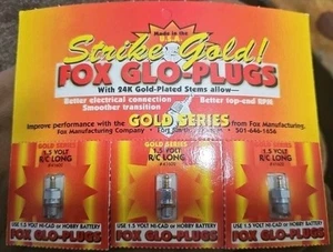 Fox Gold Series RC Long Glow Plugs #41602. NOS - Picture 1 of 3