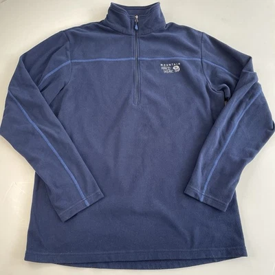 Pullover Mountain Hardwear Para Hombres Grande Azul Polar Media Cremallera Exterior Senderismo Cálido Foto 1 de 4