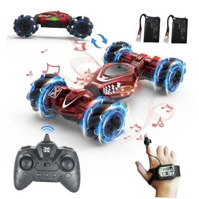 Control Remoto Sensor de Gestos Coches de Juguete Drift Twist Coche 360° Rojo Acrobacias Coche Rc Foto 1 de 4