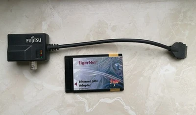 Vintage - Fujitsu , EigerNet - Ethernet LAN Adapter PCMCIA Type 2 Netzwerkkarte - Bild 1 von 4