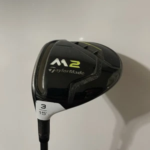 Taylormade M2 3 Wood Left Handed Stiff Flex Super Stroke Grip 15 Degree Fairway - Picture 1 of 6