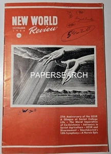 Very Rare 1954 Rockwell Kent New World Review Magazine Cover & Illust Article - Picture 1 of 6