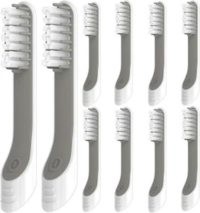 10er Pack Quip Zahnbürstenköpfe mittlere Borsten weiß kompatibel Ersatz - Bild 1 von 3