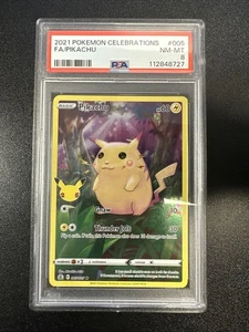 Pikachu 005/025 Celebraciones Holo Arte Completo PSA 8 JL - Imagen 1 de 2