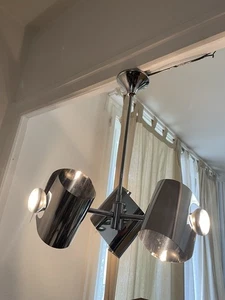 Ancien Lustre Suspension Style Space Age Années 70 Avec 3 Points Lumineux. - Picture 1 of 15
