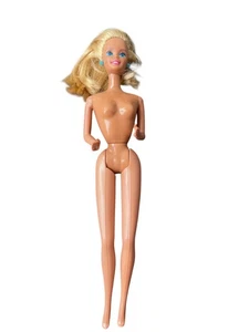 Vintage 90er Twist N Turn Barbie nude blau Ohrringe und Ring - Bild 1 von 6