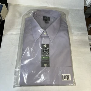 JOS. A BANK TRAVELER'S COLLECTION MEN'S (16.5-36) Purple COTTON (LS) DRESS SHIRT - Picture 1 of 8