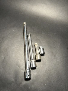 3 Craftsman 1/2" Dr Socket Extension Bar Set Includes 10” 6” 3” 1/2”-3/8” Adapt - Picture 1 of 2