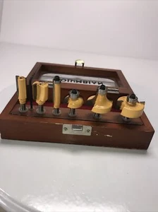 Colombian Router Bits 1/4” Set Of 6 With Case - Picture 1 of 8