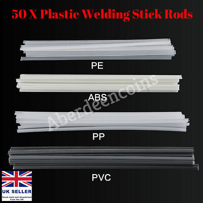 50 X Plastic Welding Rods ABS/PP/PVC/PE Sticks Car Bumper Repair Models Crafts  • 11.75£