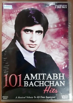 101 Amitabh Bachchan Hits - 101 Bollywood Songs DVD, 101 Songs In 3 DVD Set - Image 1 of 2