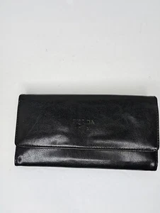 Vintage Women's Black Wallet Bifold No Markings Inside Snap Closure Prada Milano - Picture 1 of 11