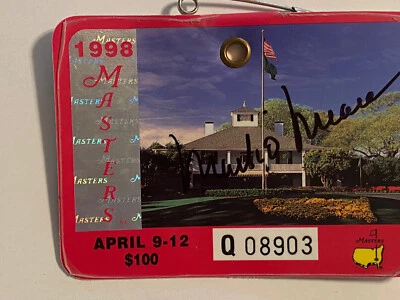 MARK O'MEARA SIGNED 1998 MASTERS GOLF BADGE AUTOGRAPH COA Psa - Image 1 of 4