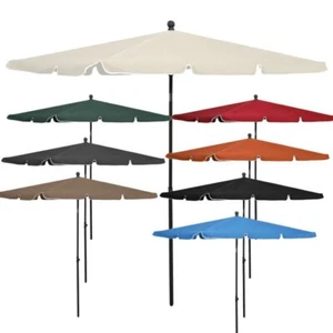 Garden Parasol with Pole Shade Yard Outdoor Beach Sunshade Canopy UV Resistant - Picture 1 of 55