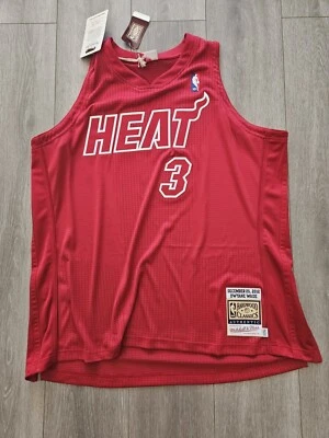 Mitchell Ness M&N Miami Heat Christmas XMAS Dwyane Wade Jersey 52 2X XXL NWT NEW - Image 1 of 4