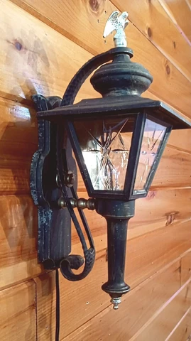 VINTAGE AMERICAN EAGLE COLONIAL CAST METAL WALL LIGHT SCONCE MID CENTURY PATRIOT Cover