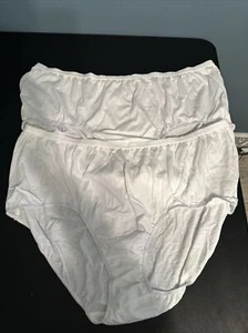 2 pr Comfort Choice Panties Women’s Underwear Sz 14 Granny NEW white 100% cotton - Picture 1 of 5