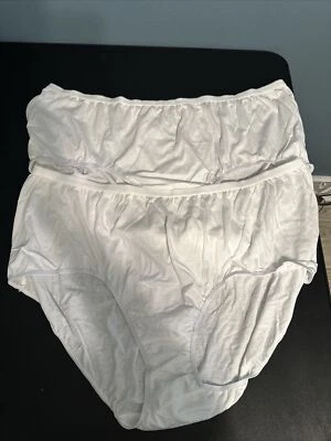 2 pr Comfort Choice Bragas Ropa Interior Mujer Talla 14 Abuela NUEVO Blanco 100% Algodón Foto 1 de 4
