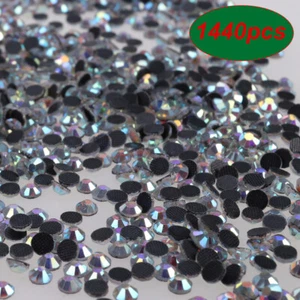 Piccoli Strass Trasparenti Cristalli Flatback per Gioielli Hotfix 4mm AB - Foto 1 di 12
