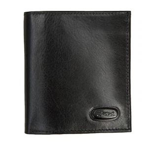 New Hansson Luxury Colorado Handcrafted Italian Black Leather Wallet Trifold - Picture 1 of 3