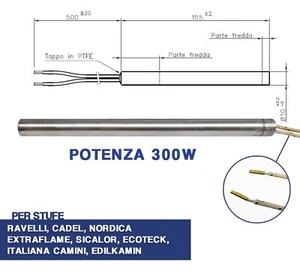 CALENTADORA ESTUFA DE PELLETS RESISTENCIA D 9.9 X 155 300W NORDICA (04052) - Imagen 1 de 5