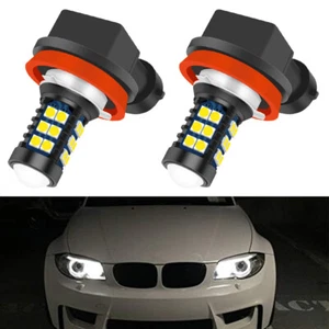 2Pcs Bright White H8 LED Light Bulbs Angel Eyes Halo Ring For BMW E92 E93 E60 - Picture 1 of 9