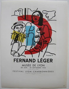 Fernand Léger Musée de Lyon Litografía Original 1955 Maitres de l'Ecole  - Imagen 1 de 2