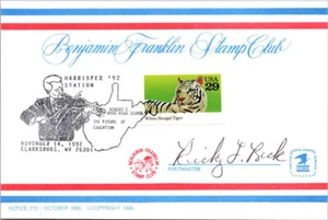 FDC USA 1992 - Benjamin Franklin Stamp Club Harrispex 92 Bengal T Stamp - A00411 - Picture 1 of 2