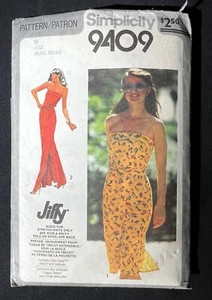 Simplicity 9409 Misses Dress For Stretch Knits Jiffy 1980 Pattern size 10 Uncut - Picture 1 of 2