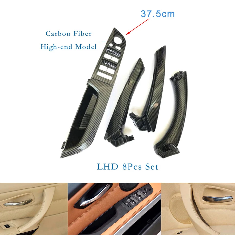 For BMW 3 Series 05-12 Inner Door Pull Handle&Cover Carbon Fiber LHD (H:37.5cm) - Image 1 of 4