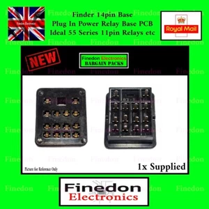 Finder 14pin Plug In Power Relay Base Ideal Plug in 11 Pin 55 Series PCB Mount - Picture 1 of 1