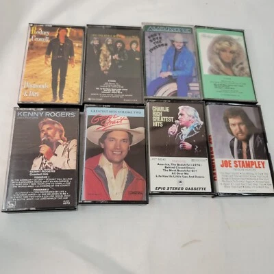 Lot Of 8 Country Cassette Tapes Vtg Various Artists Kenny Rogers George Strait Foto 1 de 4