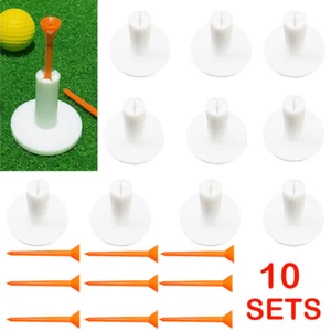 10PCS Golf Rubber Tees Holder Tee Range Driving Practice Mat Size 1.5’’(38mm) - Picture 1 of 11