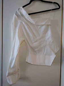 Zara Asymmetric one shoulder Top S - Picture 1 of 6