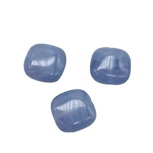 Blue Horizons Blue Lace Agate Beads | 11x10x4mm | Lavender | Square | 3 Beads - Picture 1 of 9