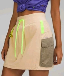 $98 Lululemon Women Size 4 Multi Pocket Cargo High Rise Hiking Golf Skirt Skort - Picture 1 of 7