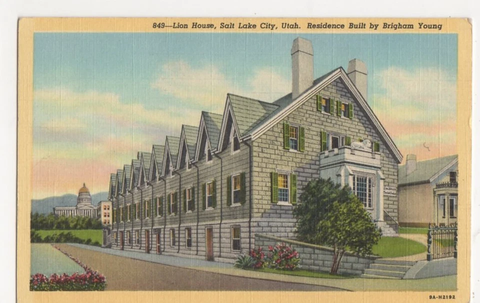 USA, Löwenhaus, Salt Lake City, Utah Postkarte, B232 - Bild 1 von 1