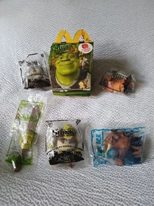 Shrek   2009 Original McDonald's Happy Meal Box With 4 toys and a Watch. - Picture 1 of 11