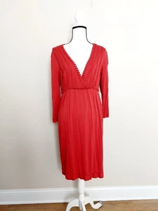 NEU 119 $/PFLEGE/ANTHRO/GR.LARGE/BOHO/STRICK/RUSTIKAL/BODYCON KLEID/TIEFER V-AUSSCHNITT/ - Bild 1 von 11